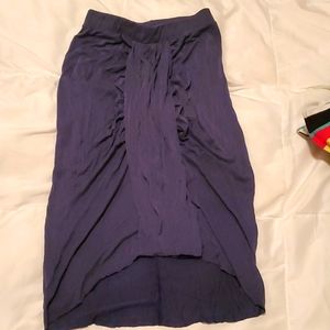 Pencil skirt, deep plum, slight hi-low shape